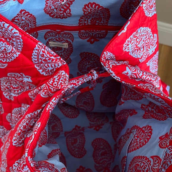 Vera Bradley Red and Blue Paisley Tote - Picture 3 of 3